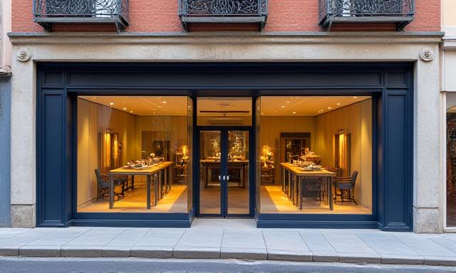 Tienda retail de lujo en Madrid con diseño moderno